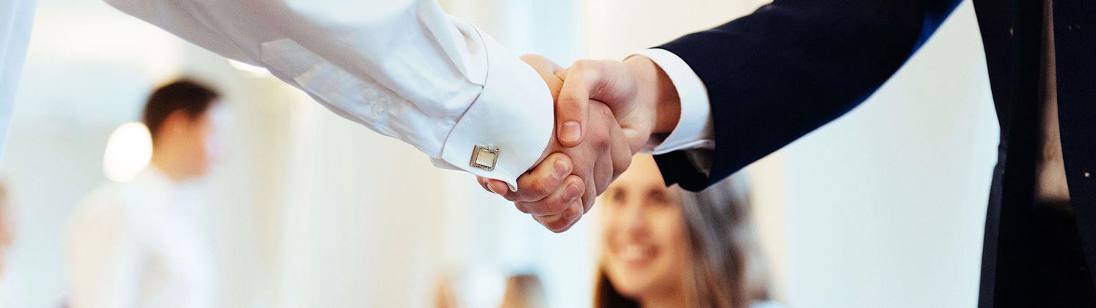 two people shaking hands